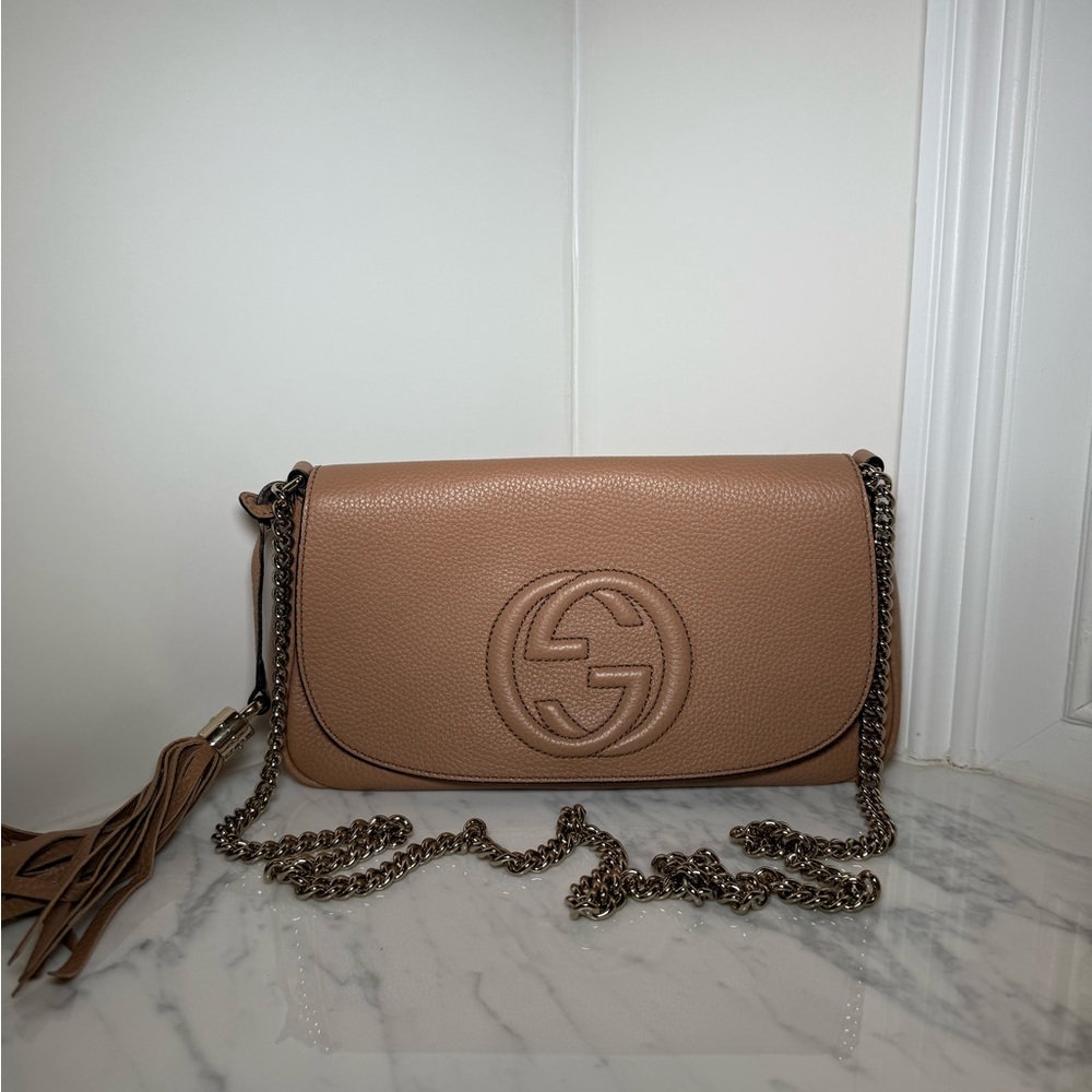Gucci Women's Soho Chain Calf Leather crossbody Bag - Picture 2 of 4